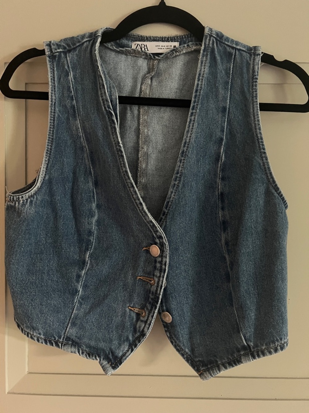 Zara Medium Blue Denim Vest